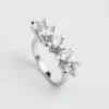 First Love 18K White Gold Plated Silver Five-Stone Ring