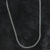 316L Stainless Steel Thin Classic Chain Model Silver Color Men’s Necklace