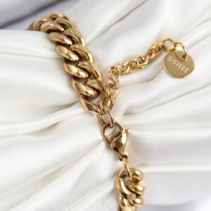 316L Stainless Steel Classic Twisted Chain Model Gold Color Women’s Bracelet