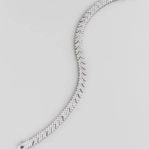 Mary 18 Karat White Gold Plated Silver Bracelet