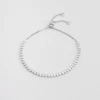 Modern Design 18K White Gold Plated Adjustable Silver Waterway Bracelet