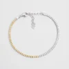 Maia 18 Karat White Gold Plated 19 cm Silver Waterway Bracelet