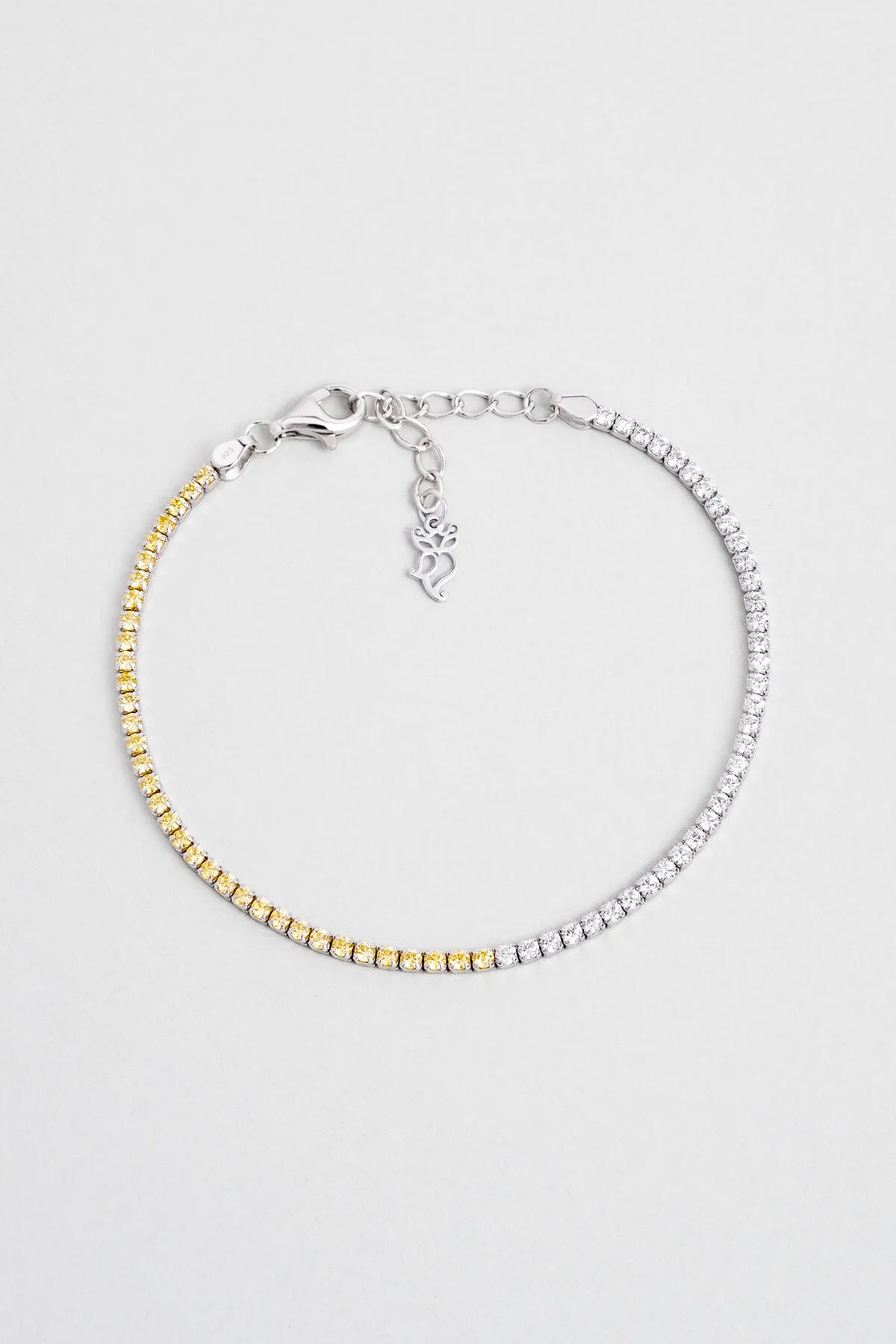 Maia 18 Karat White Gold Plated 19 cm Silver Waterway Bracelet