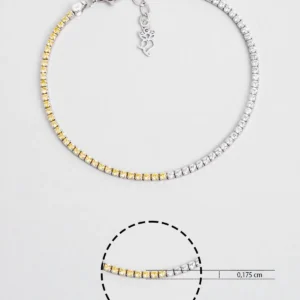 Maia 18 Karat White Gold Plated 19 cm Silver Waterway Bracelet