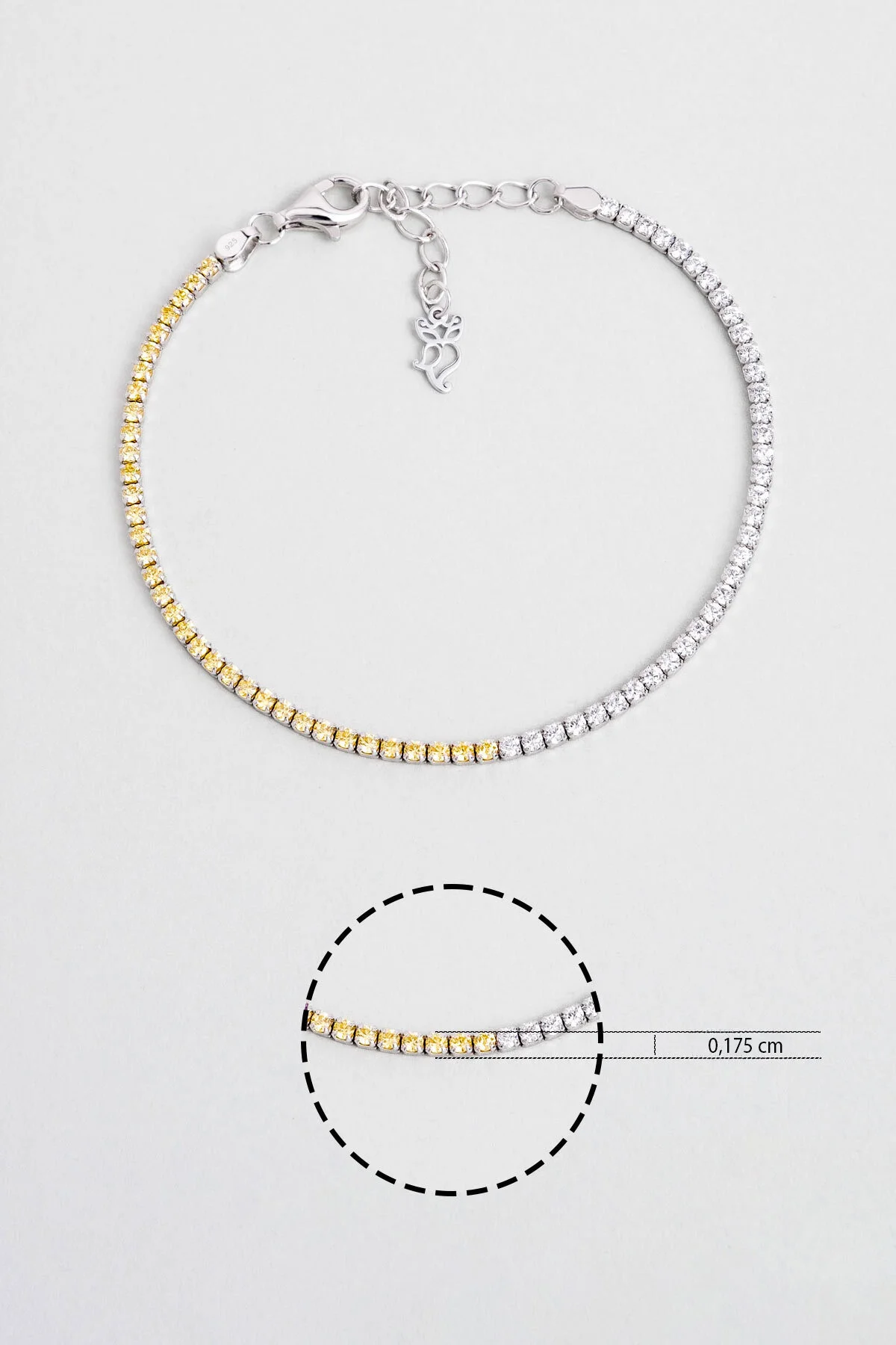 Maia 18 Karat White Gold Plated 19 cm Silver Waterway Bracelet - Image 3