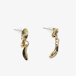 Gold Sea-Themed Earrings