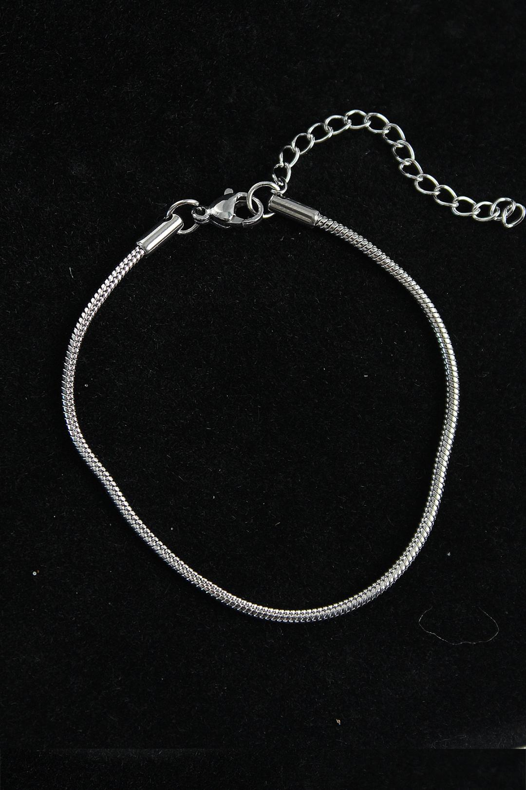 316L Stainless Steel Silver Color Snake Chain Men’s Bracelet