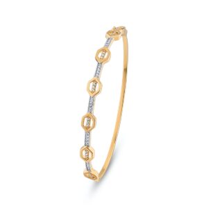 18K 0.070 ct Gold Bangle